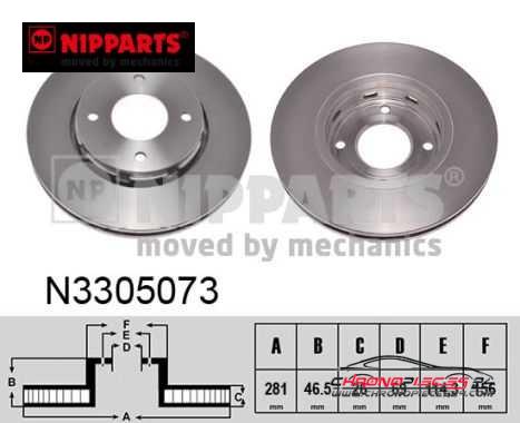 Achat de NIPPARTS N3305073 Disque de frein pas chères