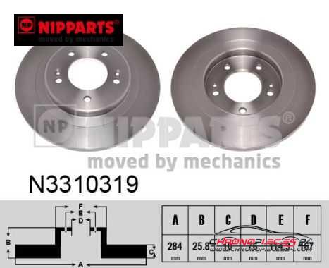 Achat de NIPPARTS N3310319 Disque de frein pas chères