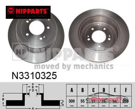 Achat de NIPPARTS N3310325 Disque de frein pas chères