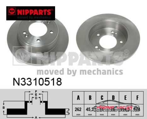 Achat de NIPPARTS N3310518 Disque de frein pas chères