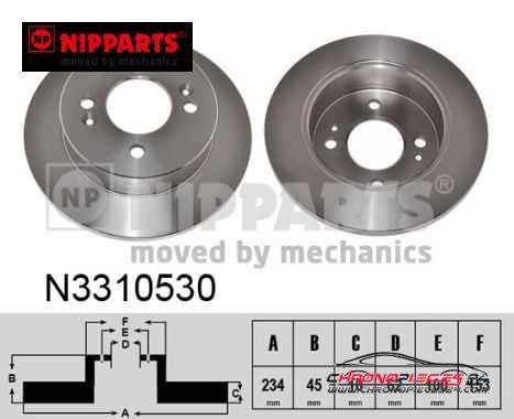 Achat de NIPPARTS N3310530 Disque de frein pas chères