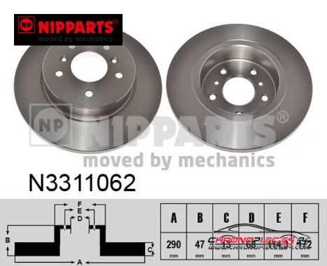 Achat de NIPPARTS N3311062 Disque de frein pas chères