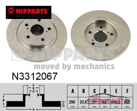 Achat de NIPPARTS N3312067 Disque de frein pas chères