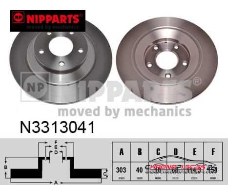 Achat de NIPPARTS N3313041 Disque de frein pas chères