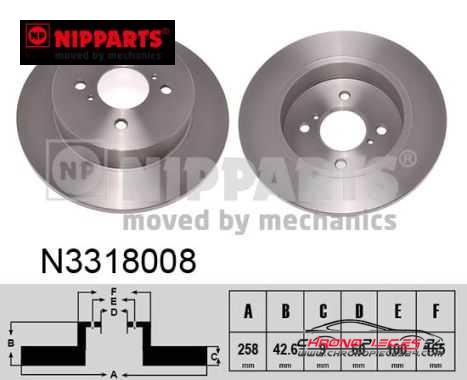 Achat de NIPPARTS N3318008 Disque de frein pas chères