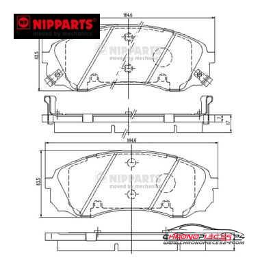 Achat de NIPPARTS N3600329 Kit de plaquettes de frein, frein à disque pas chères