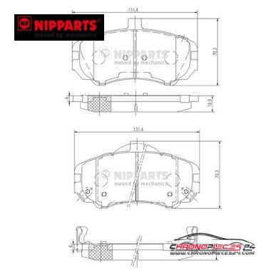 Achat de NIPPARTS N3600544 Kit de plaquettes de frein, frein à disque pas chères