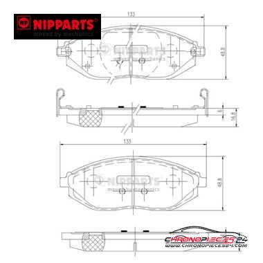 Achat de NIPPARTS N3600916 Kit de plaquettes de frein, frein à disque pas chères