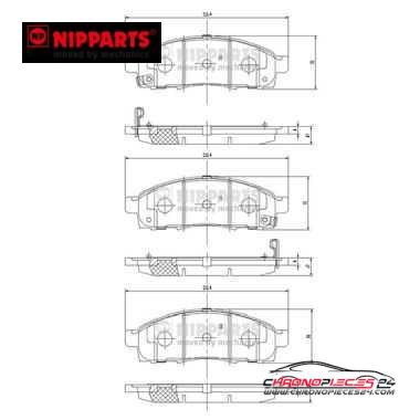 Achat de NIPPARTS N3601101 Kit de plaquettes de frein, frein à disque pas chères