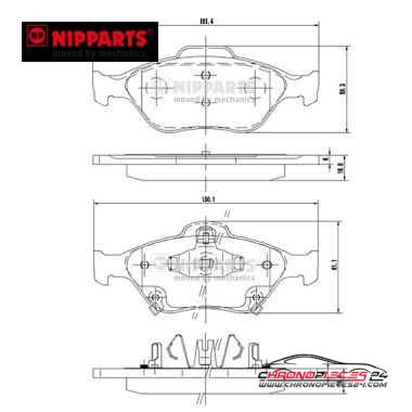 Achat de NIPPARTS N3602130 Kit de plaquettes de frein, frein à disque pas chères