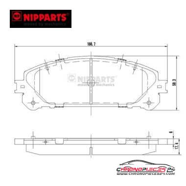 Achat de NIPPARTS N3602139 Kit de plaquettes de frein, frein à disque pas chères