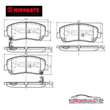 Achat de NIPPARTS N3603073 Kit de plaquettes de frein, frein à disque pas chères