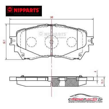 Achat de NIPPARTS N3603074 Kit de plaquettes de frein, frein à disque pas chères