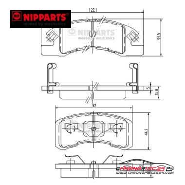 Achat de NIPPARTS N3606021 Kit de plaquettes de frein, frein à disque pas chères