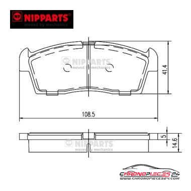 Achat de NIPPARTS N3608032 Kit de plaquettes de frein, frein à disque pas chères