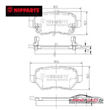 Achat de NIPPARTS N3610310 Kit de plaquettes de frein, frein à disque pas chères