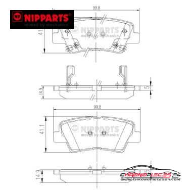 Achat de NIPPARTS N3610311 Kit de plaquettes de frein, frein à disque pas chères