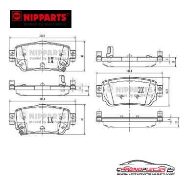 Achat de NIPPARTS N3611060 Kit de plaquettes de frein, frein à disque pas chères