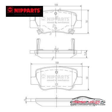 Achat de NIPPARTS N3612042 Kit de plaquettes de frein, frein à disque pas chères