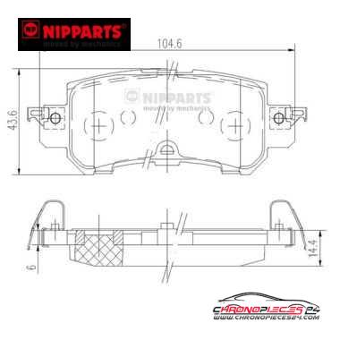 Achat de NIPPARTS N3613026 Kit de plaquettes de frein, frein à disque pas chères